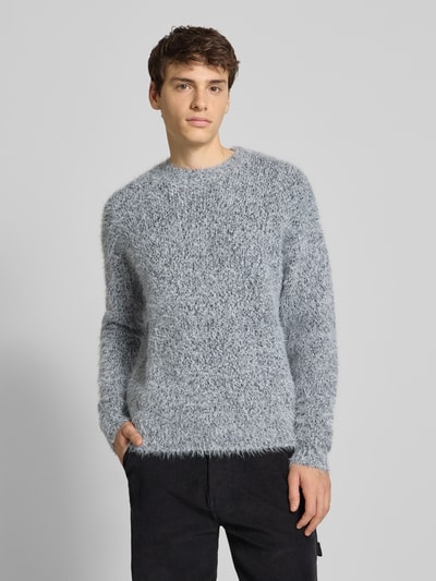 Only & Sons Regular fit gebreide pullover met alpaca, model 'NOAH' Middengrijs gemêleerd - 4