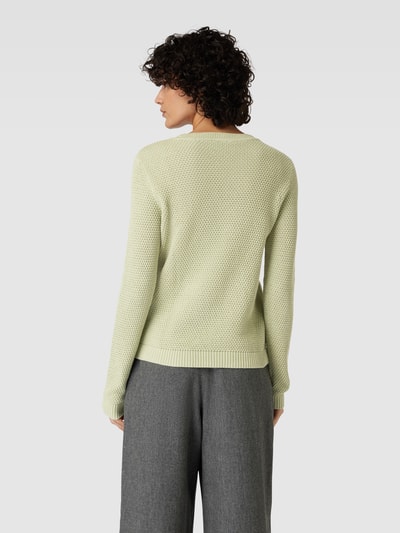 Vila Gebreide pullover met ronde hals, model 'Viril' Rietgroen - 5