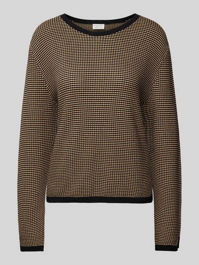 Tom Tailor Regular Fit Strickpullover aus reiner Baumwolle mit Struktur Beige 2