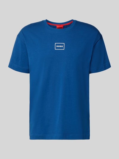 Produktfoto, Regular Fit T-Shirt aus Baumwoll-Mix Modell 'LAZE T-SHIRT' von HUGO, Optik: Unifarben, Label-Print, Rundhals, Kurzarm.