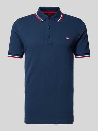 Christian Berg Men Poloshirt mit Label-Detail Dunkelblau 2