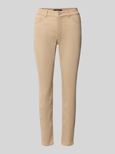 Produktfoto, Flared Fit Jeans mit Lyocell-Anteil von Marc Cain in Beige, elastischer Material-Mix, 5-Pocket-Design, glatte Textur