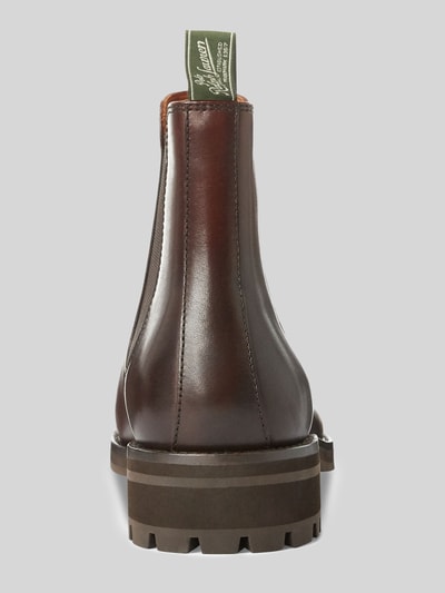 Polo Ralph Lauren Chelsea Boots aus Rindnappa mit Profilsohle Dunkelbraun 4
