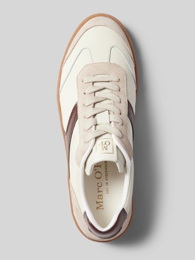 Marc O'Polo Low Top Sneaker aus Leder-Mix Offwhite 3