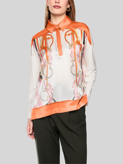Marc Cain Relaxed Fit Hemdbluse mit Seiden-Anteil Offwhite 4