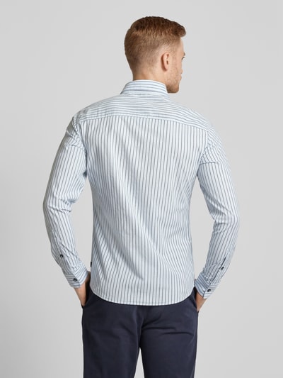 s.Oliver RED LABEL Slim fit vrijetijdsoverhemd met borstzak Bleu - 5