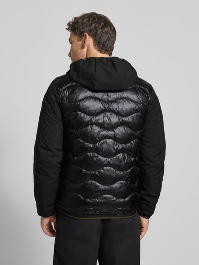 Blauer USA Daunenjacke mit Label-Patch Modell 'ALBERT' Black 5