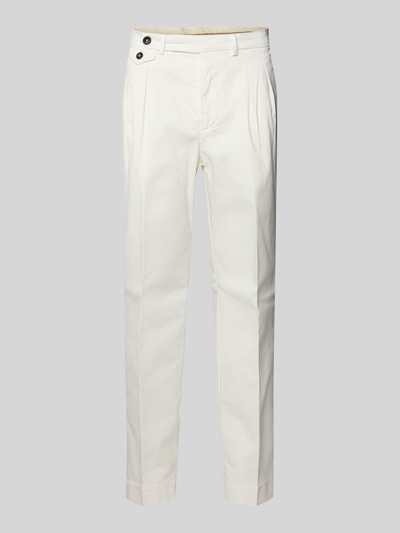 Manuel Ritz Stoffhose mit Bundfalten Weiss 2