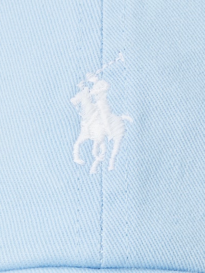 Produktfoto, Czapka z daszkiem z czystej bawełny od Polo Ralph Lauren, efekt: jednolity kolor, detal z logo, otwory wentylacyjne, daszek, regulowane zapięcie, materiał: bawełna