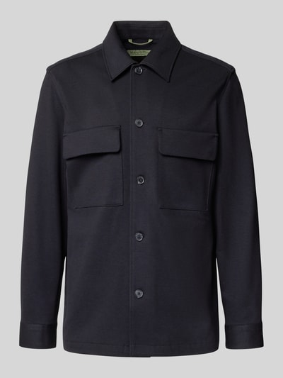 Marc O'Polo Regular Fit Hemdjacke aus Viskose-Mix - Marc O'Polo × DFB Travel Collection Dunkelblau 2