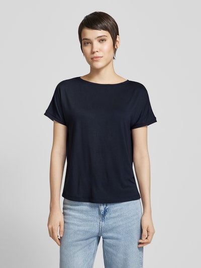 More & More T-shirt met boothals Marineblauw - 4