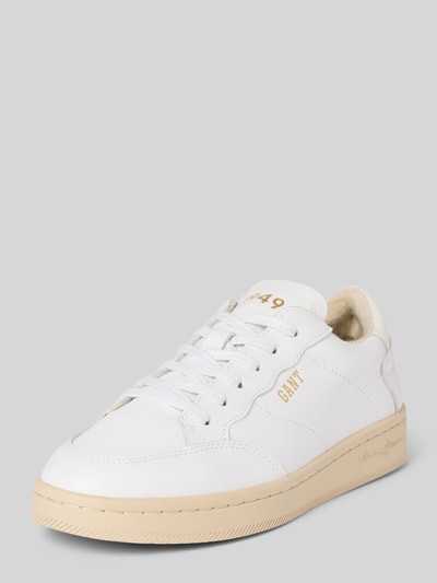 Gant Ledersneaker mit Label-Print Modell 'PREPLA' Weiss 1