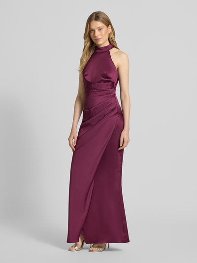 Rinascimento Abendkleid mit Zierfalten Bordeaux 1