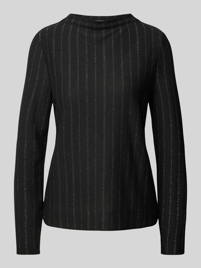 Tom Tailor Regular Fit Langarmshirt aus Jersey mit Effektgarn-Streifen Black 2