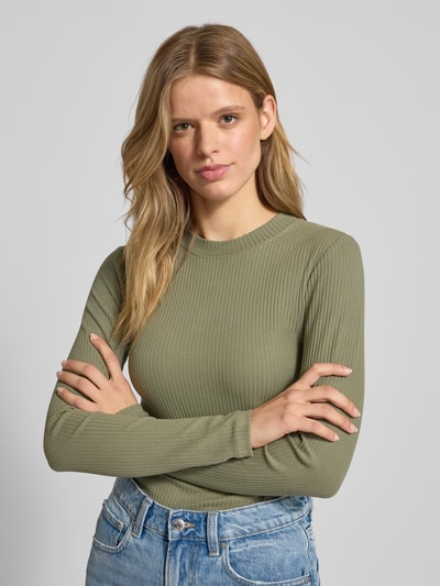 Marc O'Polo Denim Slim Fit Langarmshirt aus Baumwoll-Mix Khaki 3