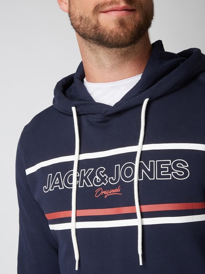 Jack & Jones Hoodie met logoprint Marineblauw - 3