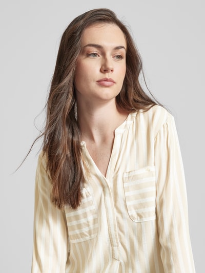 Tom Tailor Bluse mit Tunikakragen Beige 3