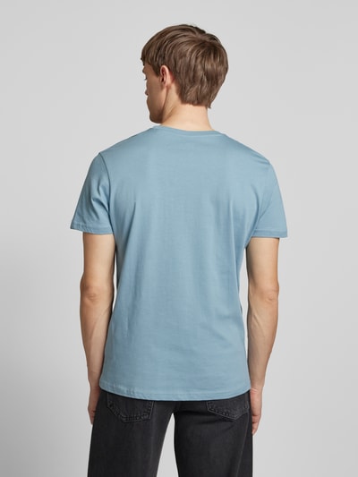 Alpha Industries T-shirt z czystej bawełny Lodowy błękitny 5