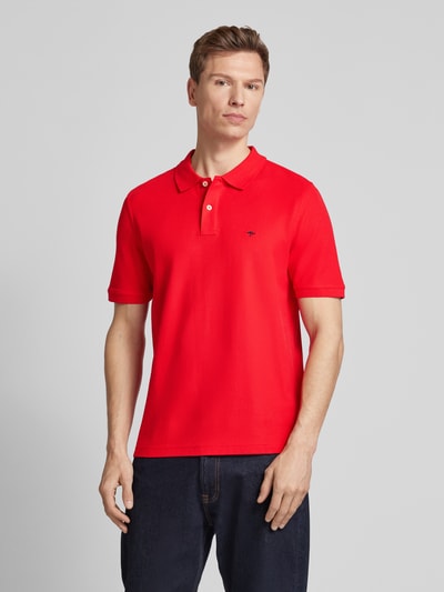 Fynch-Hatton Regular fit poloshirt met logostitching Rood - 4