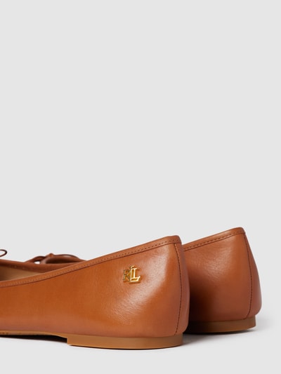 Lauren Ralph Lauren Ballerinas mit Schleifen-Detail Modell 'JAYNA-FLATS-CASUAL' Cognac 3