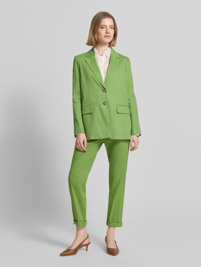 Marc Cain Stoffhose aus Leinen-Mix mit französischen Eingrifftaschen Grass 1