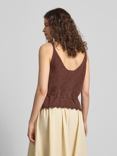 PIECES regular fit tanktop van puur katoen model 'PUKA' Donkerbruin - 5