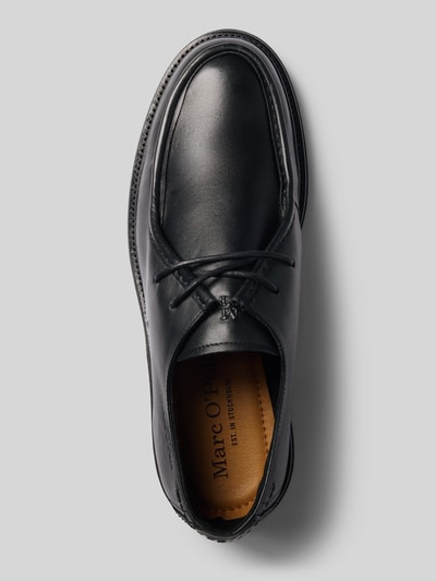 Productfoto, zwarte veterschoenen van echt leer model 'PHIL 11' van Marc O'Polo, Heren veterschoenen, gladde textuur