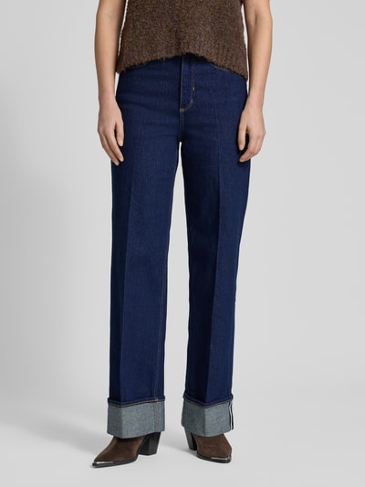 Tom Tailor Denim Jeansy z szerokimi nogawkami w kroju regular fit z Mieszanka bawełny Ciemnoniebieski melanż 4