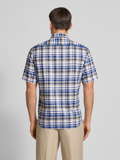 ETERNA Modern fit zakelijk overhemd met 1/2-mouwen Marineblauw - 5