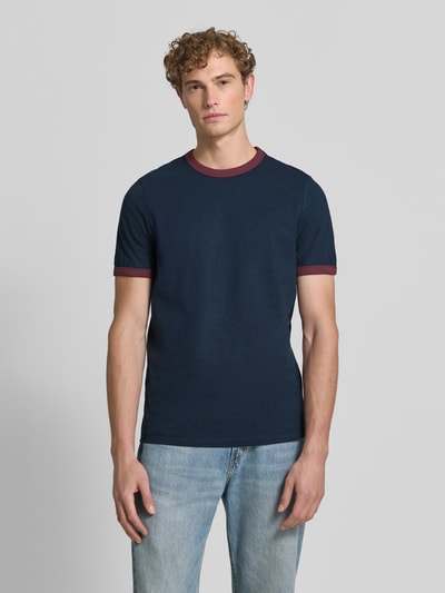 MCNEAL Regular Fit T-Shirt aus reiner Baumwolle Dunkelblau 4