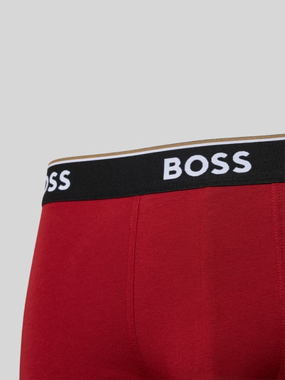 Produktfoto, Trunks aus Baumwoll-Mix im 3er-Pack Modell 'Power' von BOSS, unifarbene Optik, elastischer Bund mit Label-Print, Stretch-Material