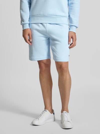 Lacoste Regular Fit Sweatshorts aus Baumwoll-Mix Hellblau 4