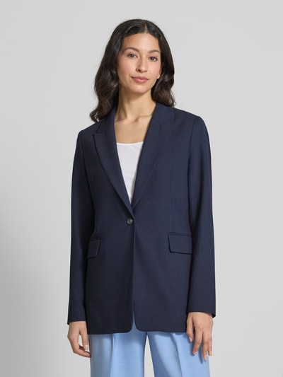 s.Oliver BLACK LABEL Blazer van viscosemix Marineblauw - 4