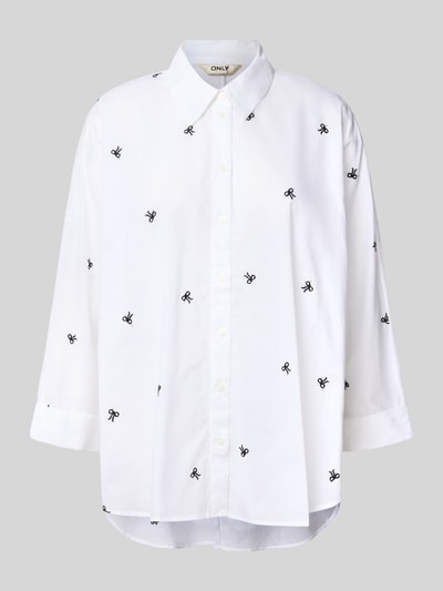 Only Loose fit overhemdblouse van puur katoen, model 'NEW LINA GRACE' Wit - 2