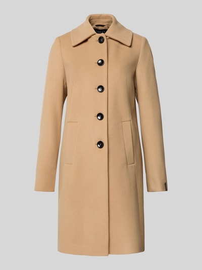 Milo Coats Kurzmantel aus Lanawolle-Mix mit Umlegekragen Modell 'ISA' Camel 2