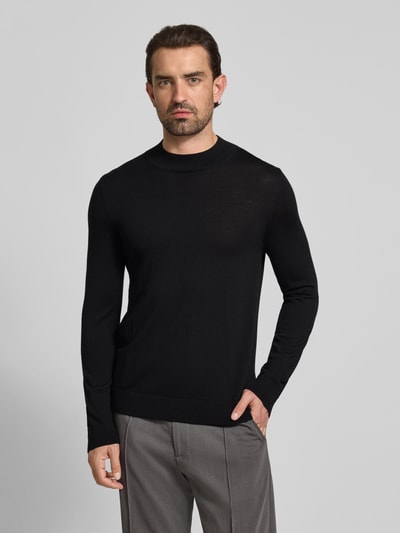 SELECTED HOMME Regular Fit Strickpullover aus reiner Merinowolle Modell 'TRAY' Black 4