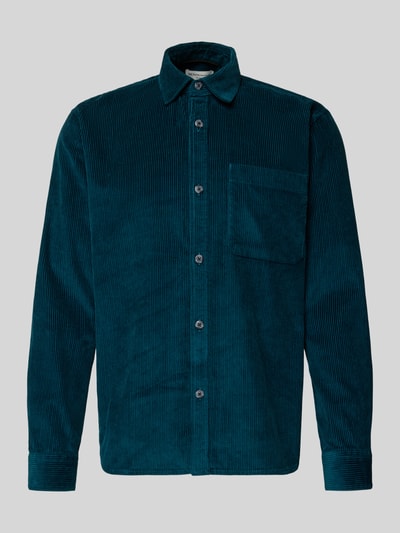Tom Tailor Denim Relaxed Fit Cordhemd aus reiner Baumwolle Dunkelgruen 2