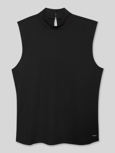 Calvin Klein Womenswear Top Slim o kroju slim fit z mieszanki modalu Czarny 2