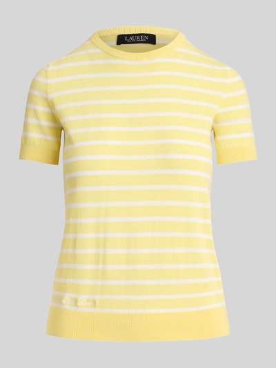 Lauren Ralph Lauren Regular Fit Pullover mit kurzem Arm Hellgelb 2