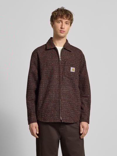 Carhartt Work In Progress Regular Fit Hemdjacke mit Reißverschluss Modell 'BELLAMY' Dunkelbraun 4
