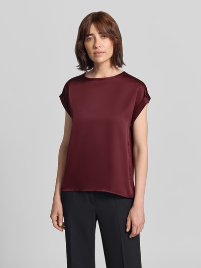 VILA T-Shirt aus Satin mit Rundhalsausschnitt Modell 'ELLETTE' Bordeaux 4