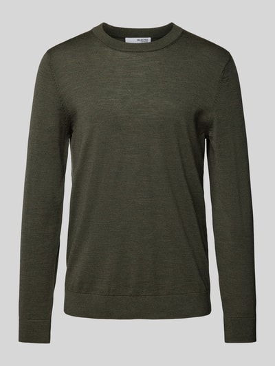 SELECTED HOMME Gebreide pullover met ribboorden, model 'TRAY' Donkergroen - 2