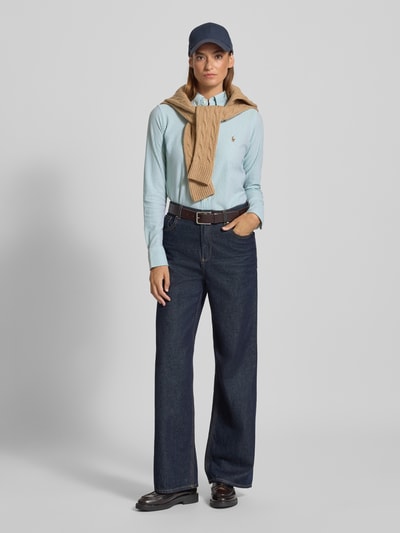 Polo Ralph Lauren Slim Fit Hemdbluse mit Button-Down-Kragen Gruen 1