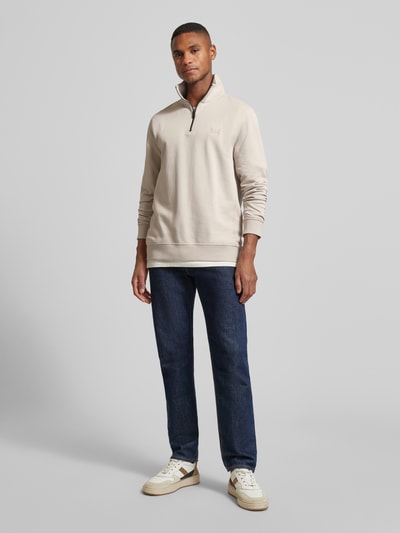 BOSS Orange Regular fit sweatshirt van puur katoen, model 'ZETRUST' Zand - 1