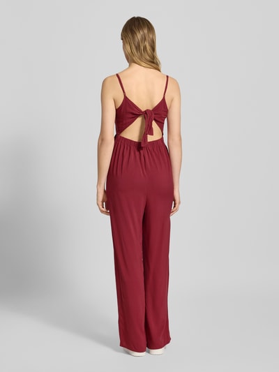 Only Kombinezon o kroju regular fit z czystej wiskozy model ‘NOVA LIFE’ Bordowy 5