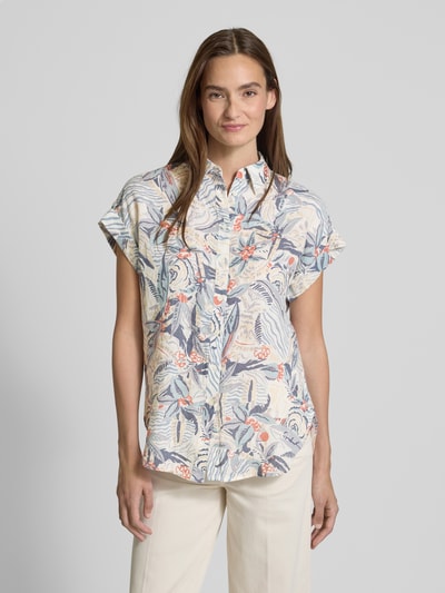 Lauren Ralph Lauren Bluzka koszulowa lniana o kroju slim fit z rękawem o dł. 1/2 model ‘BROONO’ Beżowy 4