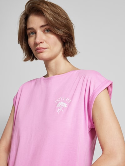 s.Oliver RED LABEL T-shirt met labelstitching Rosé - 3