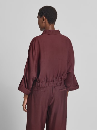 Jake*s Collection Regular fit blouson van materiaal mix met viscose, wol-aandeel model 'B076' Prune - 5