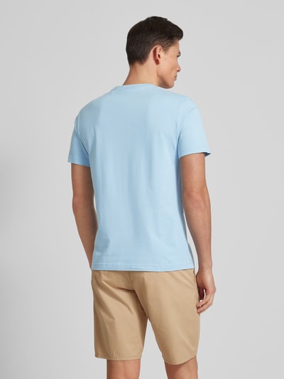 Gant Regular Fit T-Shirt mit Label-Stitching Modell 'SHIELD' Hellblau 5