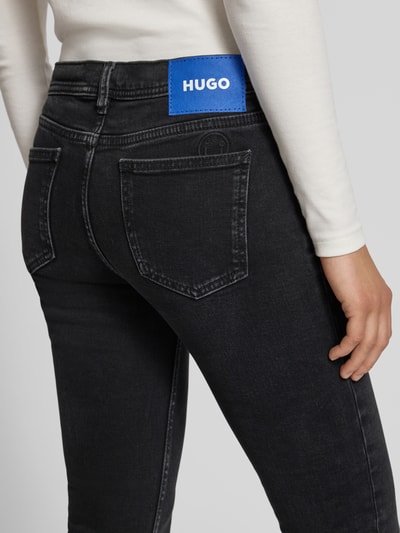 Hugo Blue Flared-Fit Jeans aus Baumwoll-Mix Modell 'GETTI_B' Black 3